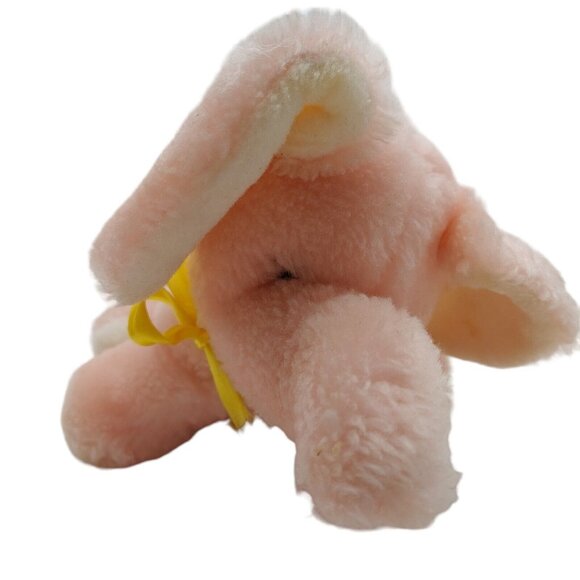 Vintage Jerry Elsner Co. Pink Elephant Baby Plush Stuffed Animal Musical Wind Up